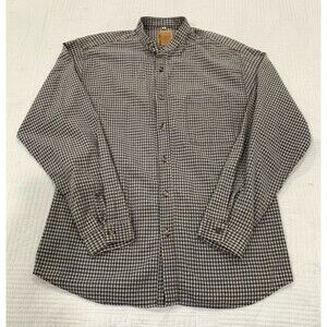Wah Maker Mens Size M Black White Check Button Up Shirt Long Sleeve Western